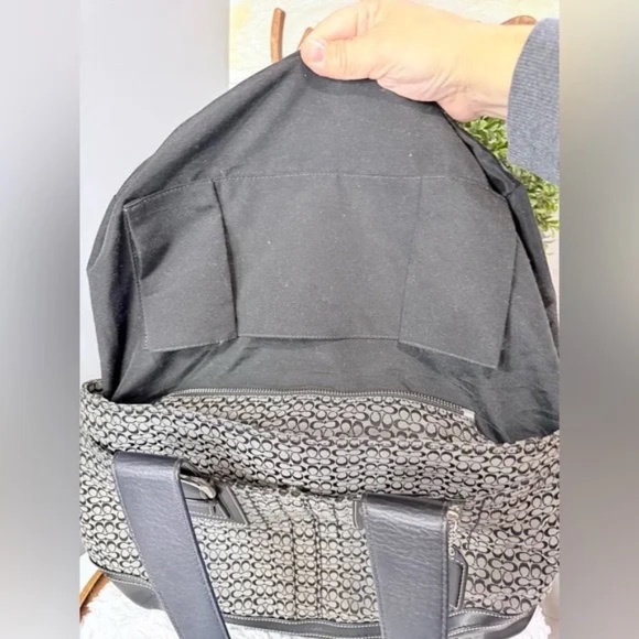 Coach SoHo Signature Micro C Black and Gray Satchel Tote - Picture 11 of 14
